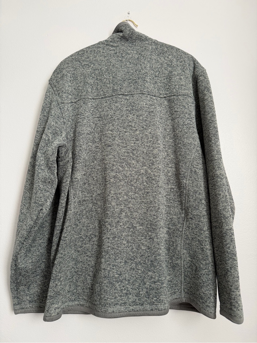 Smith’s Workwear Men’s L Gray Sweater Fleece 1/4 Zip Pullover Pockets - Picture 3 of 11